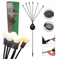 KULKI 6 LED NA PIKU LAMPKA OGRODOWA DO OGRODU WBIJANA SOLARNA NA SOLAR