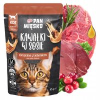 Pan Mięsko Kawałki w sosie MIX Smaków karma dla kota mokra 12 x 85g