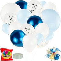 tg66238 duża girlanda balonowa balony niebieskie konfetti zestaw