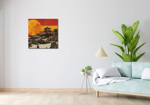 Obraz 60x60cm Krajobrazy Czerwonego Słońca na Arena.pl