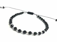 Bransoletka kamień naturalny Turmalin srebro 925 kabała kaballa