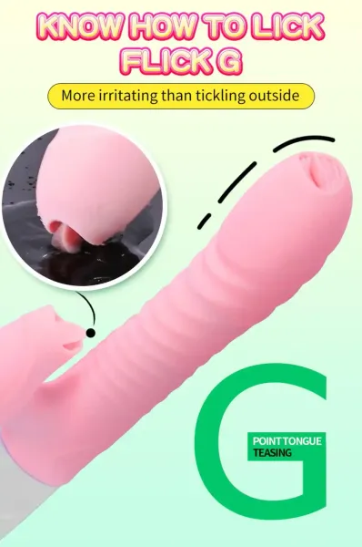 Wibrator-Silicone Vibrator USB 7 Function and Thrusting Function / Heating, pink zdjęcie 2