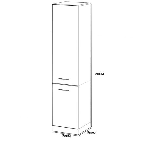 Słupek Kuchenny Stojący 50cm Szafka Kuchenna S50 Spremium Biały Mat na Arena.pl