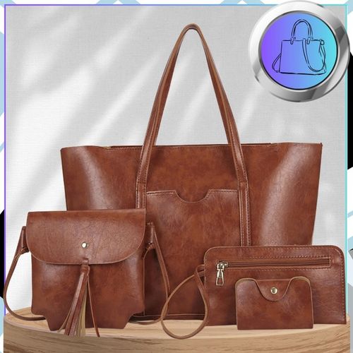 Torebka Damska Shopperka BAD&BAGS Zestaw Skórzana Na Ramię Torba Pojemna na Arena.pl