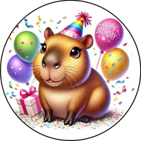 Opłatek na tort Urodziny Kapibara Capibara