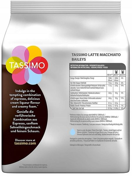 Kapsułki TASSIMO BAILEYS LATTE MACCHIATO 8szt zdjęcie 4