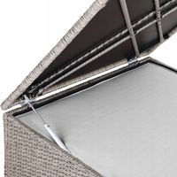 Skrzynia ogrodowa na poduszki 318L kufer schowek polirattan taras beżowy