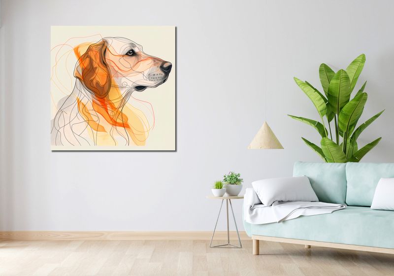 Obraz 100x100cm Kontur Profilowego zdjęcie 2