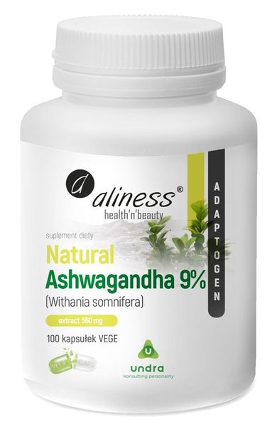 ALINESS ASHWAGANDHA Witania ospała EXTRACT 100kap zdjęcie 1