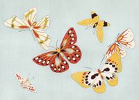 Plakat 18x13cm Butterfly, Sekka Japoński Vintage do Salonu