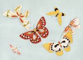 Plakat 18x13cm Butterfly, Sekka Japoński Vintage do Salonu