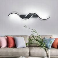 LAMPA LED KINKIET SCIENNA CZARNY NOWOCZESNY DO KUCHNI SALONU 6500K 16W