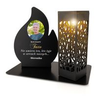 LAMPION solarny ZNICZ LED ze ZDJĘCIEM dla TATY na GRÓB