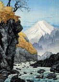 Plakat 13x18cm Foot of Mount Ashitaka, Takahashi Japoński Vintage