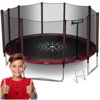 Trampolina ogrodowa 15ft/465cm z siatką zewnętrzną i drabinką Neo-Sport
