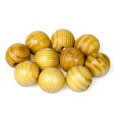 DREWNIANE korale kulki 16mm lakierowane 10szt. beż