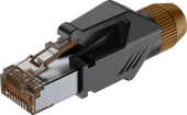 Wtyk typu RJ45 z osłoną Roxtone RJ45C5E-PHBN