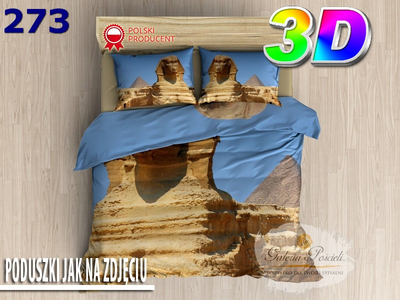 Pościel 3D bawełna satyna 160x200cm EGIPT zdjęcie 2
