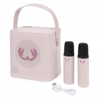 ZESTAW KARAOKE 20W BLUETOOTH BEZPRZEWODOWY 2 MIKROFONY + GŁOŚNIK DLA DZIECI