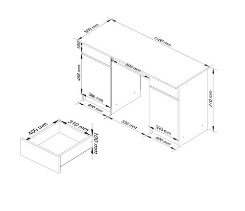 BIURKO KOMPUTEROWE A5 135 cm BIAŁE na Arena.pl