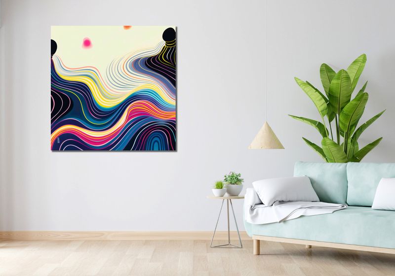 Obraz 100x100cm Wodnista Tafla zdjęcie 2