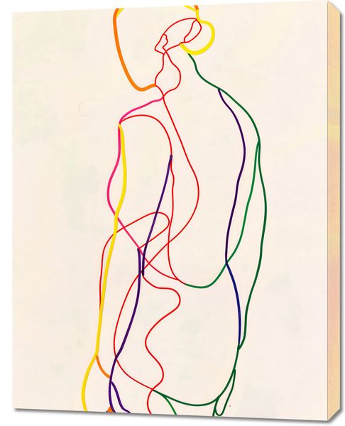 Obraz 70x90cm Tęczowy Zarys zdjęcie 1
