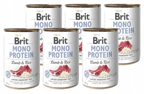 BRIT MONO PROTEIN LAMB BROWN RICE 6x400g na Arena.pl