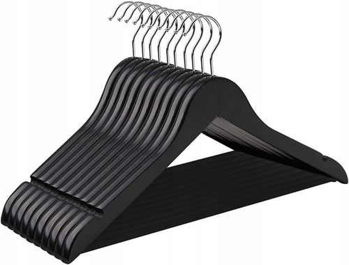 WIESZAK NA UBRANIA DREWNIANY CZARNY WIESZAKI UBRANIOWE KOMPLET LOFT na Arena.pl