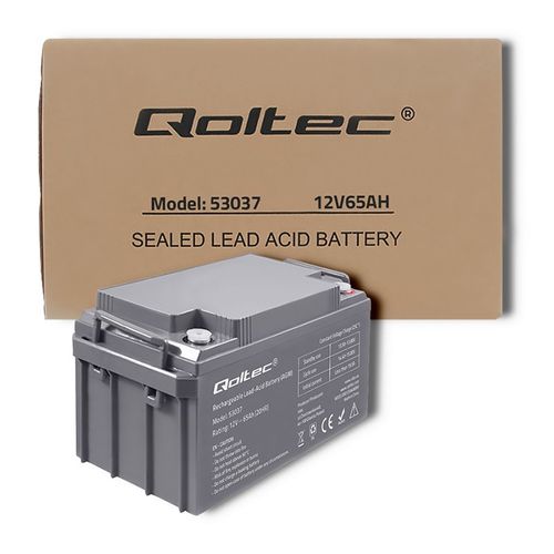 Qoltec Akumulator AGM  | 12V | 65Ah  | max 780A na Arena.pl
