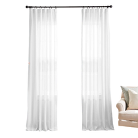 Zasłona Woal na Przelotkach Ciemnoszara 245x140 Zestaw 2 Sztuki Salon