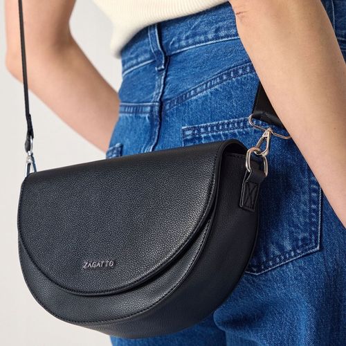 Torebka damska ekoskóra półksiężyc półokrągła crossbody pasek ZAGATTO na Arena.pl