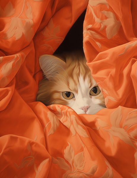 Plakat 50x65cm Ukryty Kot zdjęcie 1