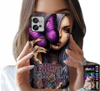 ETUI DO MOTOROLA G32 - ANTI SOCIAL BUTTERFLY RÓŻOWY MOTYL + FOLIA