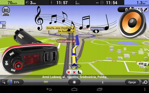 TRANSMITER BLUETOOTH FM SD 2xUSB ŁADOWARKA 2,1A na Arena.pl