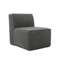 Fotel modułowy LYKKE ciemnoszary sztruksowy 73x88x73 cm HOMLA