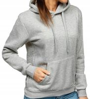 Damska bluza dresowa kangurka z kapturem XL szara