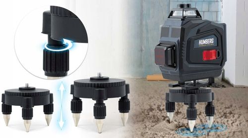 POZIOMICA LASEROWA LASER KRZYŻOWY 4D SAMOPOZIOMUJĄCY 40m 2 Akumulatory na Arena.pl