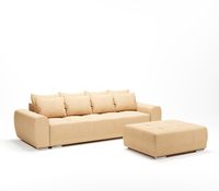 Kanapa Rozkładana Sofa z Funkcją Spania i Pojemnikiem Dakota Beżowa