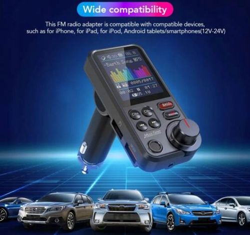 Bezprzewodowy TRANSMITER FM Bluetooth 5.0 SD RADIO ŁADOWARKA GŁOŚNIK 12/24v na Arena.pl