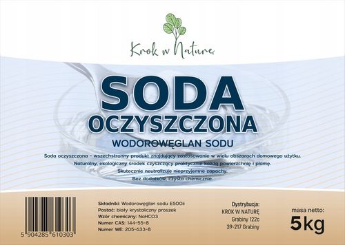 SODA OCZYSZCZONA Wodorowęglan Sodu CZYSTY SKŁAD 5 kg na Arena.pl
