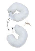 kajdanki pluszowe białe fetish b series