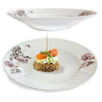 TALERZ GŁĘBOKI OBIADOWY NA ZUPĘ WZÓR KWIATY 24 CM PORCELANA FESTA ITALIA