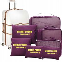 KOMPLET 7 SZTUK ORGANIZERÓW PODRÓŻNYCH DO WALIZKI NA ODZIEŻ BUTY BIELIZNĘ