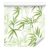 Tapeta rysowane liście bambusa rośliny do jadalni