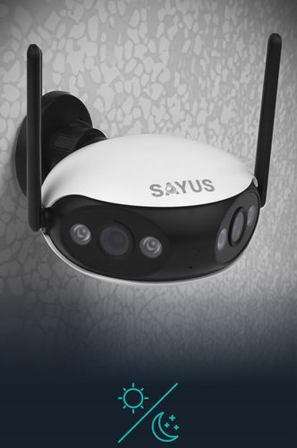 KAMERA ZEWNĘTRZNA 4MPx IP WiFI SZEROKOKĄTNA PANORAMICZNA 165° DWA OBIEKTYWY na Arena.pl