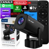 PRZENOŚNY PROJEKTOR RZUTNIK ANDROID SMART TV WIFI FULL HD + ETUI GŁOŚNIK