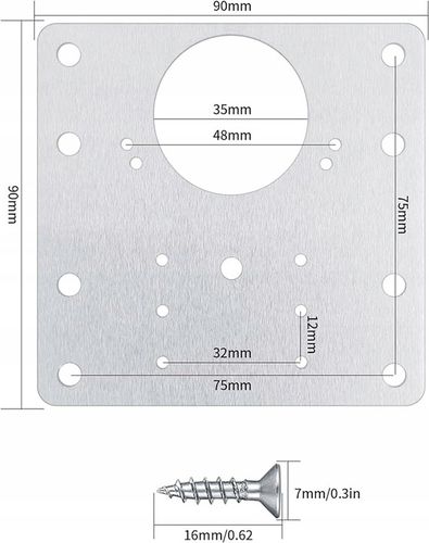 30x PŁYTKA DO NAPRAWY WYRWANYCH ZAWIASÓW MEBLOWYCH SZAFEK ZESTAW na Arena.pl