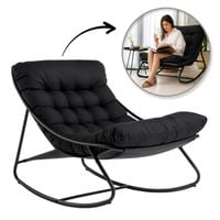 Fotel bujany ogrodowy/salonowy KR38 CZarny