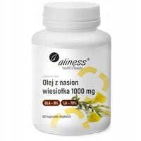 Aliness OLEJ Z NASION WIESIOŁKA 1000 mg 90 kapsułek KWASY OMEGA GLA LA