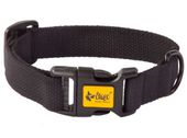 Regulowana obroża dla psa z taśmy bawełnianej Dingo 37-61cm / 3cm czarna